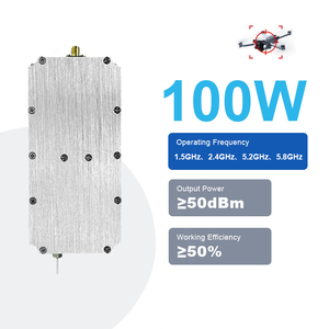 โมดูลป้องกันโดรน100W RF สำหรับมืออาชีพ400-500MHz 47dBm อัตรากำไรสูง28V มีแหล่งสัญญาณรบกวนในตัวโมดูลเคาน์เตอร์ Uas - Product Image 1