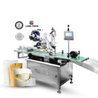 Máquinas automáticas de impresión de etiquetado de pegatinas planas LOM para latas de bolsas, páginas de bolsas con cremallera de cuero, cartón con impresora de codificación de Fecha