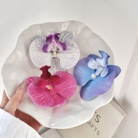 Klip rambut Hari Valentine 3D dicetak Phalaenopsis kepala bunga buatan alami nyata tahan lama 3 5 tahun warna-warni