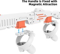 Expérience de jeu VR améliorée Accessoires de jeu de tir VR Poignées de contrôleur de fusil pour Oculus Quest 2 Gunstock avec bandoulière