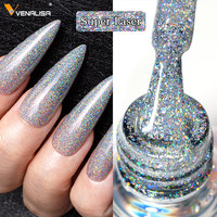 VENALISA Nouveau Vernis à Ongles Semi-Permanent UV Gel Pailleté Holographique Super Réfléchissant Effet Laser 7,5 ml Brillant