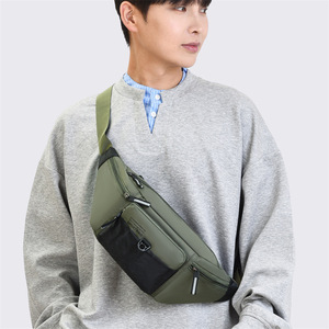 Men's Fanny Pack Large Capacity Adjustable Strap Outdoor Sport Bag Unisex Waist Bag Solid Color Multi Functional Travel Bag - Product Image 4