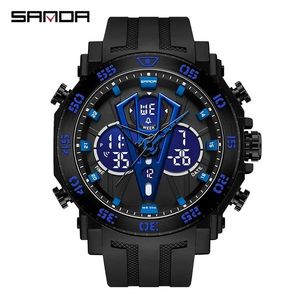 Reloj Deportivo de Pulsera con Doble Pantalla Sanda 6105, Relojes de Marca Nuevos para Hombre, Reloj Impermeable, Reloj Masculino - Product Image 3