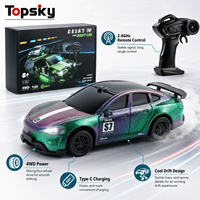 TOPSKY TOYS Mini voiture RC à l'échelle 1:64 4 roues motrices - Matériel plastique, batterie requise, utilisation en intérieur, pour les enfants de 8 à 13 ans