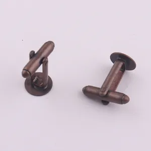 10mm leere Messing Herren Manschetten knopf zurück Manschetten knopf Bein für Schmuck