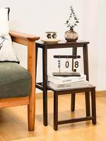 Marchepied en bambou massif, tabouret de bar multifonctionnel avec repose-pieds coulissant, échelle d'angle pour cuisine et chambre