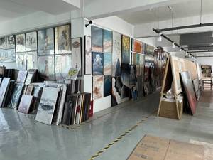 Grande dipinto di porcellana di cristallo di lusso nuovo Design di arte del <span class=keywords><strong>paesaggio</strong></span> immagine decorazione della parete scenario supporta la Base di carta - Product Image 5