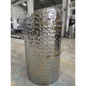 EX282 Modern Luxury Stainless Steel Round <b>Bar</b> Height <b>Table</b> Wedding Rental <b>Bar</b> Counter for Events - Product Image 5