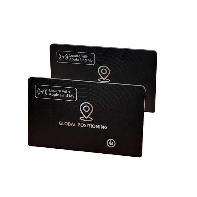 GPS-Enhanced Find My Tracker Card - Rechargeable RFID Blocker 1.8mm Slim for Global Wallet Security