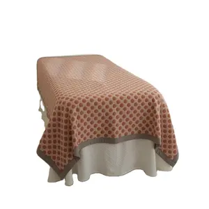Заводская цена, вязаное одеяло в горошек, спа-одеяло ручной работы с принтом в горошек