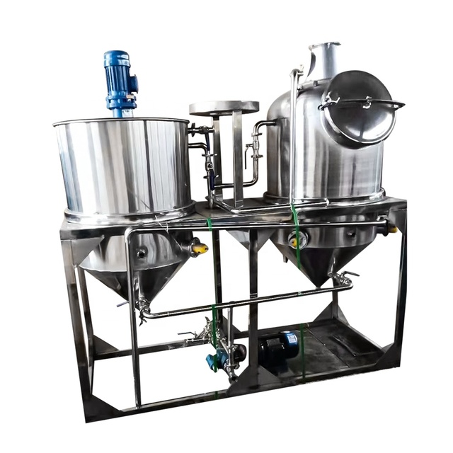 Small Scale Cooking Oil Refinery Machine Refined Soybean Peanut Olive Oil Equipment