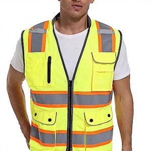 Chaleco de Seguridad de Alta Visibilidad Personalizado, Ropa de Trabajo Reflectante, Chaleco de Seguridad ANSI de Neón - Product Image 1