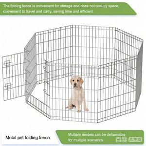 Corral para Perros Plegable y Resistente, Paneles Metálicos, Corral para Perros y Gatos de Alta Resistencia con Puertas para Mascotas Grandes, Interior/Exterior - Product Image 2