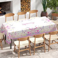 Nappe Délicate Rose à Imprimé Floral Printanier, Anti-Poussière, Décorative pour Table Basse et Chambre de Fille, Qualité Supérieure, Vente en Gros