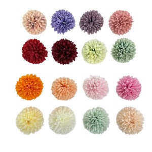 Fleurs artificielles Qiye, chrysanthèmes en soie, décorations de mariage, accessoires faits à la main pour épingles à cheveux, style moderne et simple - Product Image 5