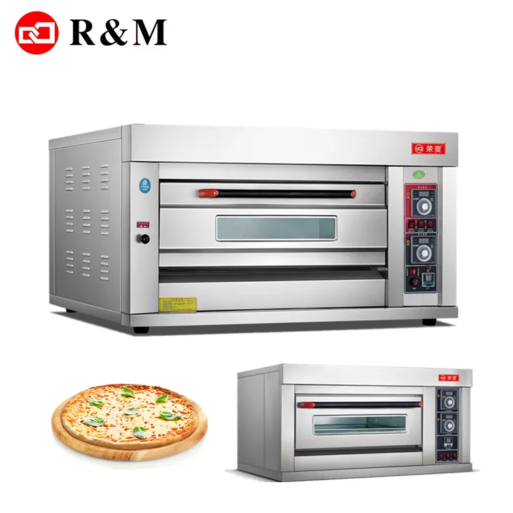 Máquina para hornear pizza de una sola cubierta, comercial, panadería, comercial, machin, mini horno de gas, pequeño horno de gas