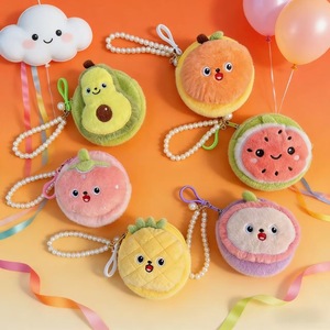 <b>Cute</b> Plush Fruit Coin Purse Keychain Kawaii Avocado Watermelon Mini <b>Wallet</b> Bag Charm Soft Stuffed Small Pouch Gift Accessories - Product Image 3