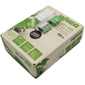 Wagos ขั้วต่อประกบ221-423พร้อมขั้วต่อสายไฟ3ตัวนำ4mm2ขั้วต่อ Wagos สีเขียว221 423 - Product Image 4