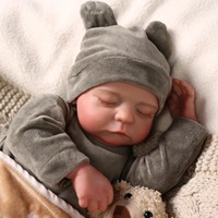 Boneka Bayi Reborn 18 Inci, Mirip Asli, Bahan Vinyl Lembut, Boneka Bayi Baru Lahir Realistis, Mainan untuk Anak, Hadiah, Grosir, Custom