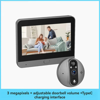 Caméra de sécurité domestique 1080P avec écran 4,3 pouces, sonnette connectée Wi-Fi Tuya APP pour villa, interphone vidéo PST-DB06T