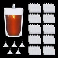 Pochettes à bec verseur complètes transparentes en PE, résistantes à l'humidité, 30ml, 50ml, 150ml, 380ml, 500ml pour le stockage de boissons, jus et liquides
