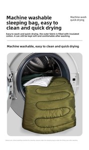 <span class=keywords><strong>Sac</strong></span> <span class=keywords><strong>de</strong></span> <span class=keywords><strong>couchage</strong></span> familial extra large pour 2 personnes, lit double adulte, imperméable pour l'hiver, léger, enveloppant, en polyester, avec 2 oreillers - Product Image 3