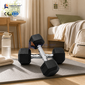 Haltères hexagonaux durables à poids fixe, ensemble d'haltères portables pour l'entraînement à domicile - Product Image 6