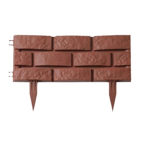 Valla de jardín de plástico HH, PVC marrón, fácil de montar, para sombreado de jardín - Product Image 3