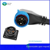 Connecteur de charge pour moto électrique étanche IP67 mâle/femelle 2+1+8, auto-bloquant, 50A/80A, Chine