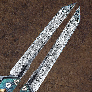 قلم رفيع من الفولاذ الدمشقي بودرة سويدي ممتازة تانتو بوينت TC4 مقبض سكين جيب من سبائك التيتانيوم مع مشبك وغمد جلدي - Product Image 5