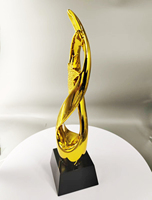 Design personnalisé de haute qualité Cristal plaqué or argent Bronze Awards Creative Design Gold Resin Star Crystal Trophies Awards