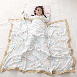 <strong>Children's</strong> Adult Bamboo Cotton 4-layer 6-layer Thin Air-conditioned Room <strong>Quilt</strong> 150x200cm Kindergarten Use - Product Image 3