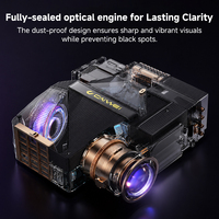 Projecteur intelligent portable 4K Caiwei A9R 1850 ANSI, système d'exploitation Android, stéréo HIFI, Wi-Fi double bande, home cinéma, best-seller TikTok OEM