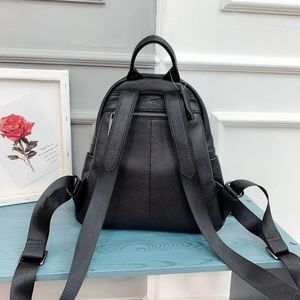 Mochilas de Mujer a la Moda, Mochila Clásica de Cuero Vacuno Genuino, Bolso de Hombro Femenino para Viaje - Product Image 4