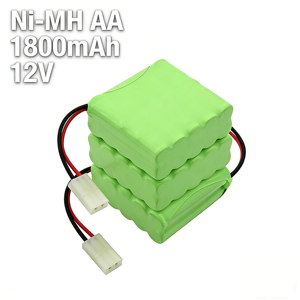 AA <span class=keywords><strong>NiMH</strong></span> 1800mAh 12V 충전식 배터리(대형 타미야 플러그 및 태양광 패널 지원 포함) - Product Image 2