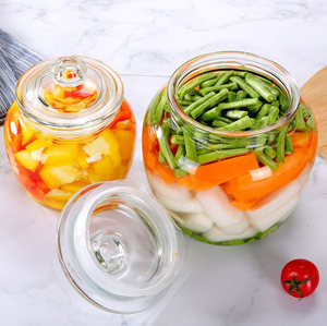 Pot de conservation en verre hermétique, adapté au miel, aux confitures de citron, aux cornichons ou aux petites portions de kimchi, avec couvercle. - Product Image 3
