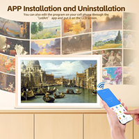 Cadre photo numérique vidéo grand format 4K HD 43/49/55 pouces anti-reflets avec horloge et prise en charge MP3 WiFi Cloud