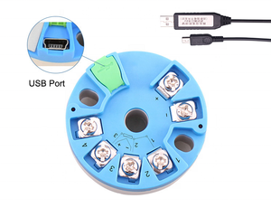 อินพุตอุณหภูมิแบบอัจฉริยะ TC RTD 3/4 สาย Pt100  4-20mA OEM ปรับแต่งได้ 24VDC สีฟ้า รับประกัน 1 ปี พร้อมการกำหนดค่า - Product Image 1
