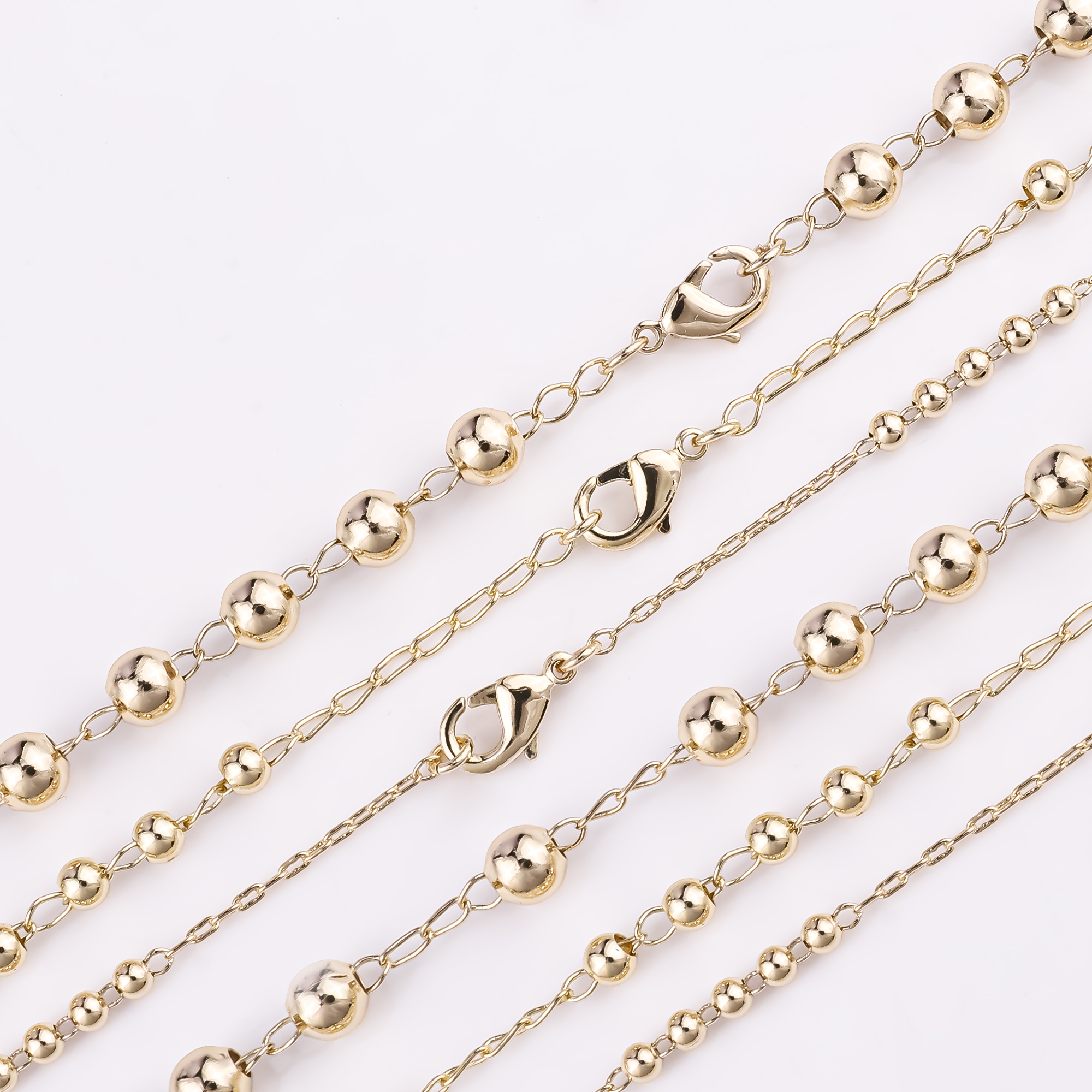 Rosary Necklace - 14K Gold Plated Catholic Sharosky San Judas Tadeo