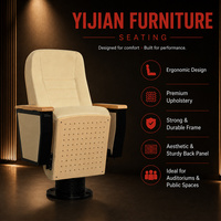 Sièges d'auditorium modernes directement de l'usine avec tablette d'écriture, chaise de théâtre électrique pliable, couleur personnalisée pour écoles et hôpitaux