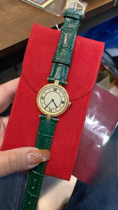 Reloj mecánico automático moderno y elegante, correa de piel de vaca con estampado de cocodrilo verde, resistente al agua - Product Image 1