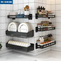 Современный кухонный держатель для хранения, подвесная стойка, настенная полка для посуды, специй, настенная организация