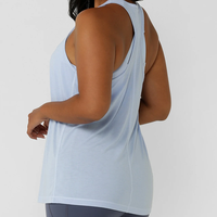 Débardeur de sport personnalisé pour femmes et jeunes filles, respirant, avec détail dorsal tendance, idéal pour la gym, la course et l'exercice, coupe ample
