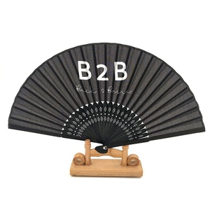 Éventail à main en bambou à impression personnalisée et pliable en bois noir de décoration personnalisée - Product Image 5