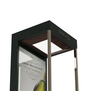 Bar au détail casier à vin affichage mallette de rangement épicerie <span class=keywords><strong>alcool</strong></span> boisson boutique affichage champagne rhum bouteilles présentateur - Product Image 4