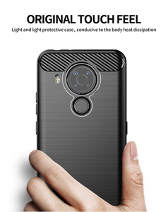 Jmax ultrafino a prueba de golpes de fibra de carbono enfoque automático texturizado Anti Scratch TPU funda de teléfono para <span class=keywords><strong>NOKIA</strong></span> 5,3 1,3 2,4 3,4 5,4 1,4 8,3 <span class=keywords><strong>5G</strong></span> - Product Image 3