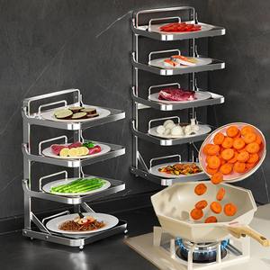 Étagère de cuisine pliable en acier inoxydable, murale, multi-niveaux, pour la préparation des aliments, plateau de rangement pliable pour légumes et plats - Product Image 5