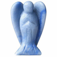 Pierre de cristal naturelle sculptée en forme d'ange de 2 pouces pour la décoration intérieure, en quartz rose, améthyste, obsidienne, pierre précieuse de guérison en forme de déesse ange