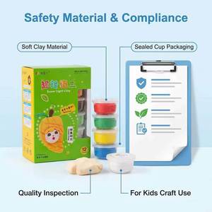 Kit d'argile à séchage à l'air ultra-douce, non collante et anti-fissuration, idéal pour les cours d'art scolaires - Meilleures ventes - Product Image 6