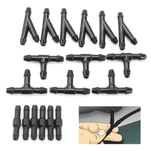 <b>Car</b> <b>Washer</b> Spray Hose Fittings T Type Black Plastic Connector For Windshield <b>Washer</b> System - Product Image 1